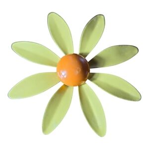 Vintage Mid Century Yellow and Orange Flower Brooch.